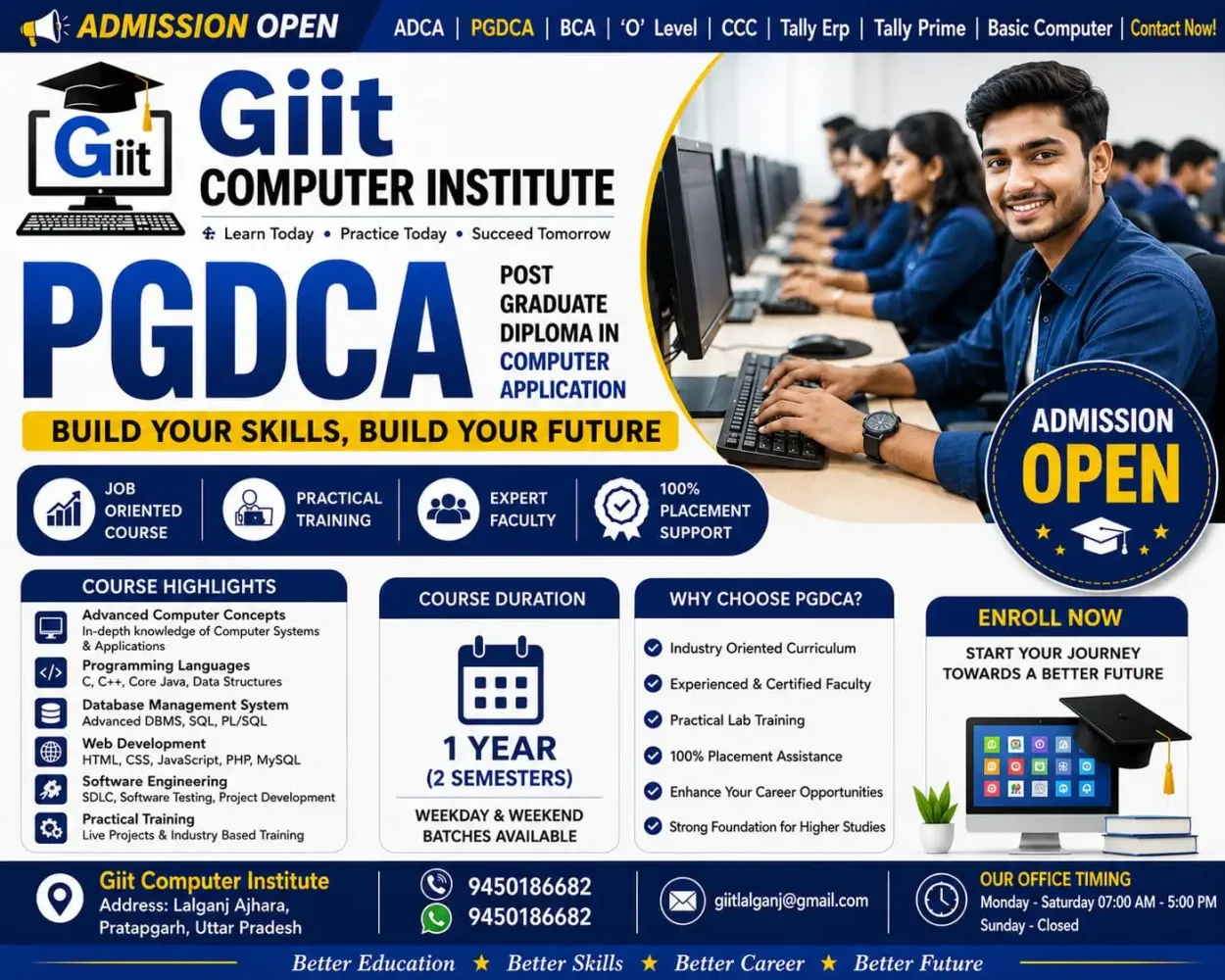 PGDCA (Post Graduate Diploma in Computer Applications)