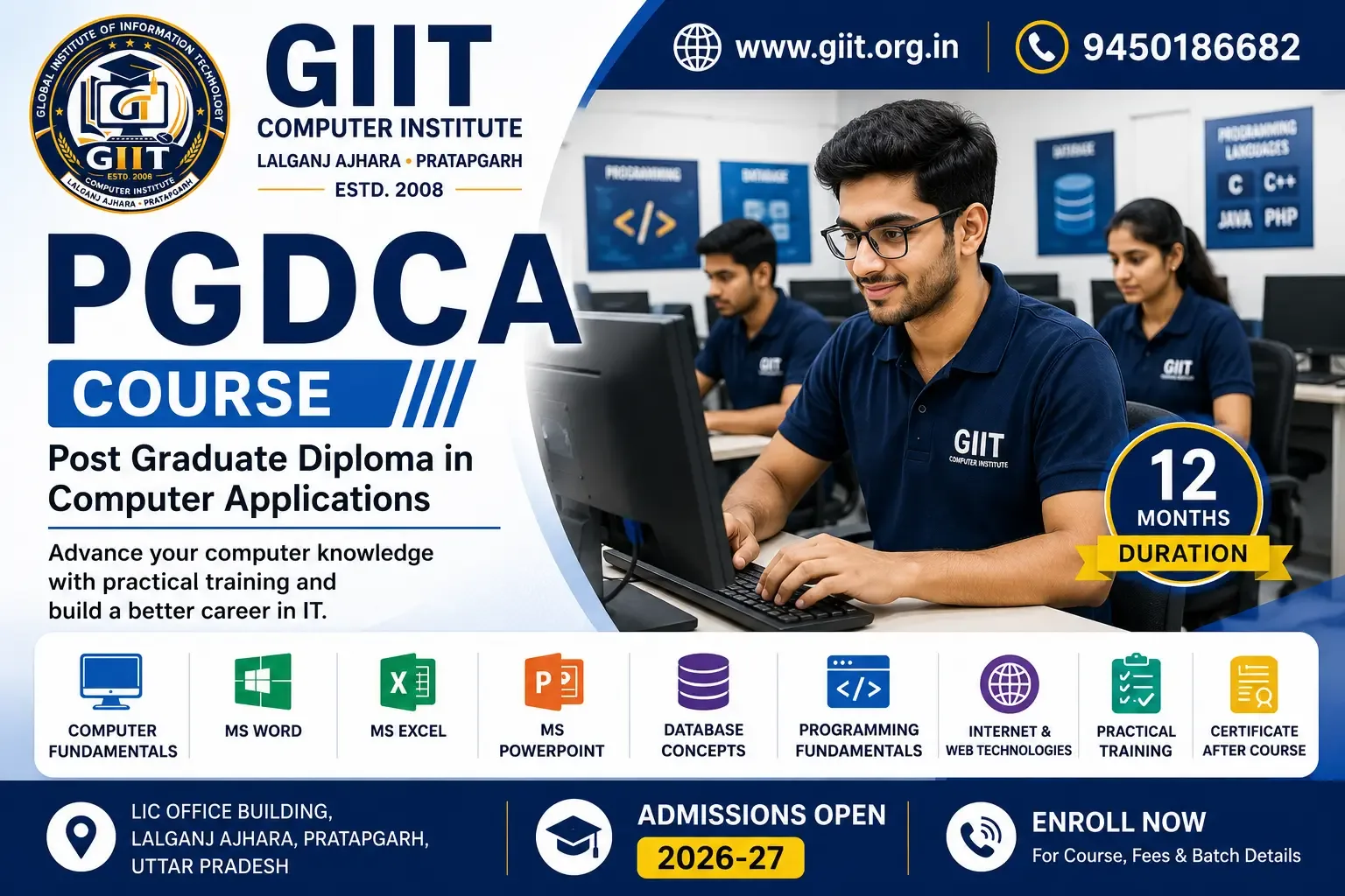 PGDCA Course in Lalganj Ajhara Pratapgarh