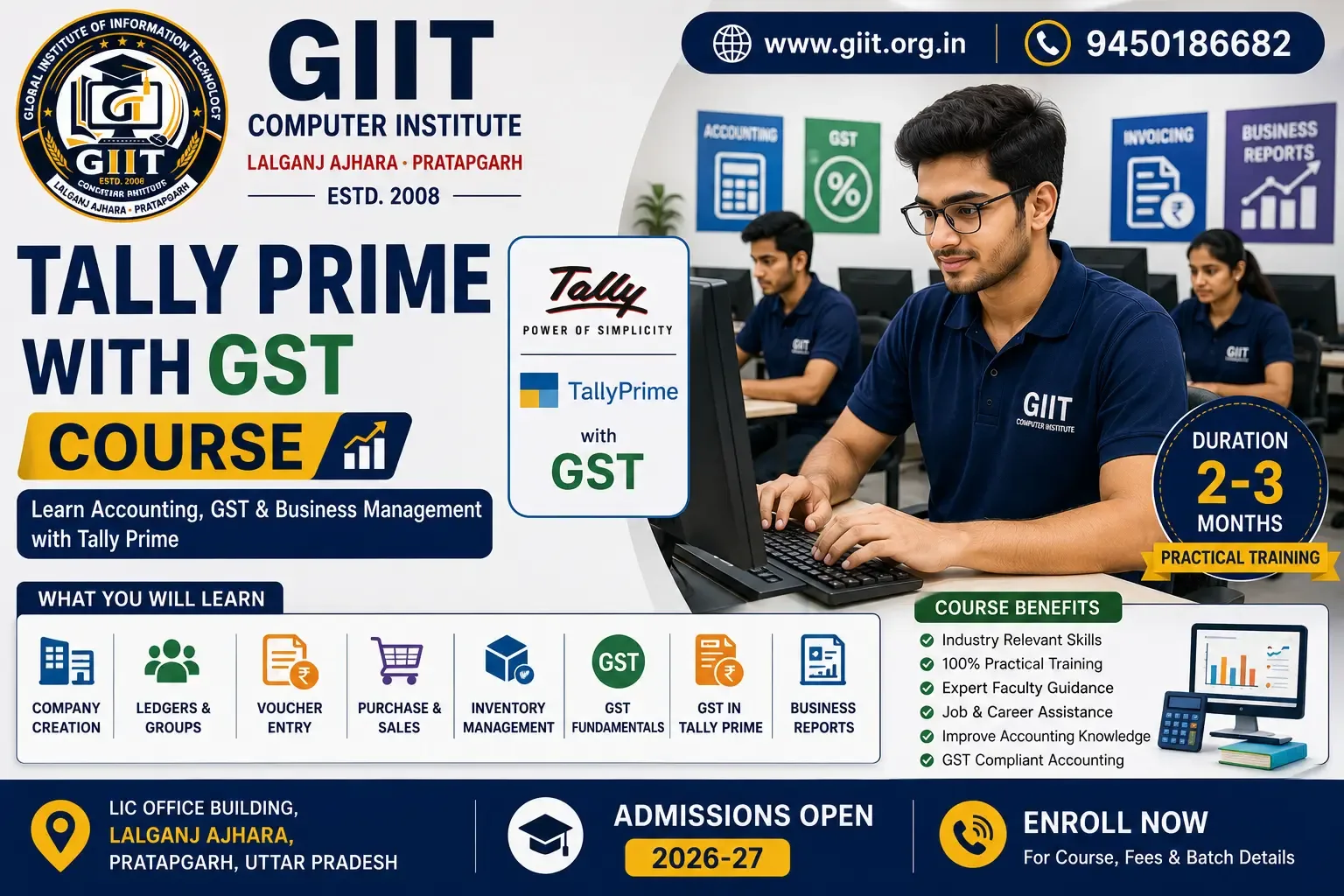 Tally Prime with GST Course in Lalganj Ajhara Pratapgarh